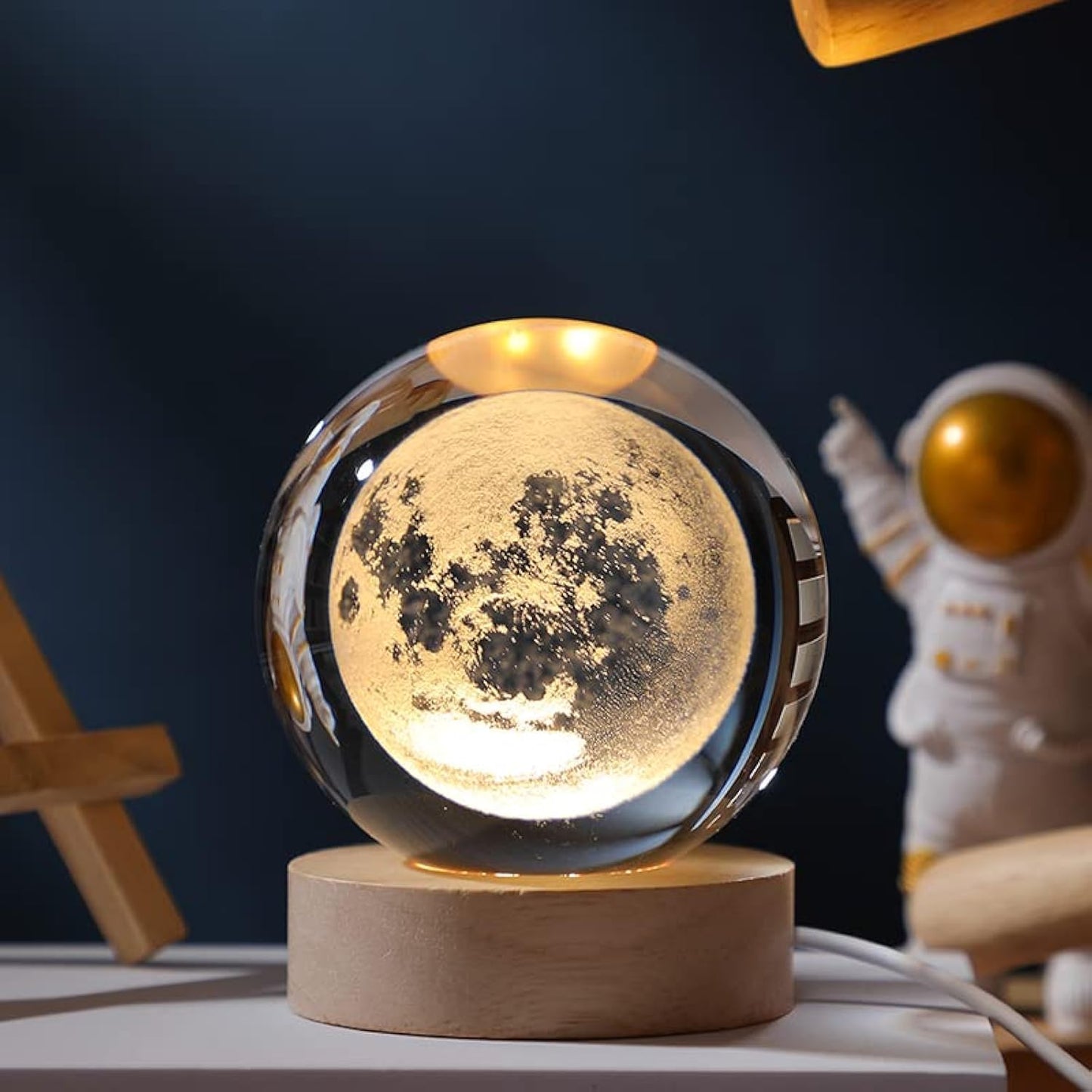 3D Galaxy Crystal Ball Night Light