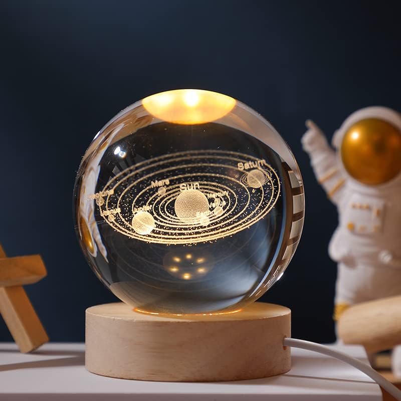 3D Galaxy Crystal Ball Night Light