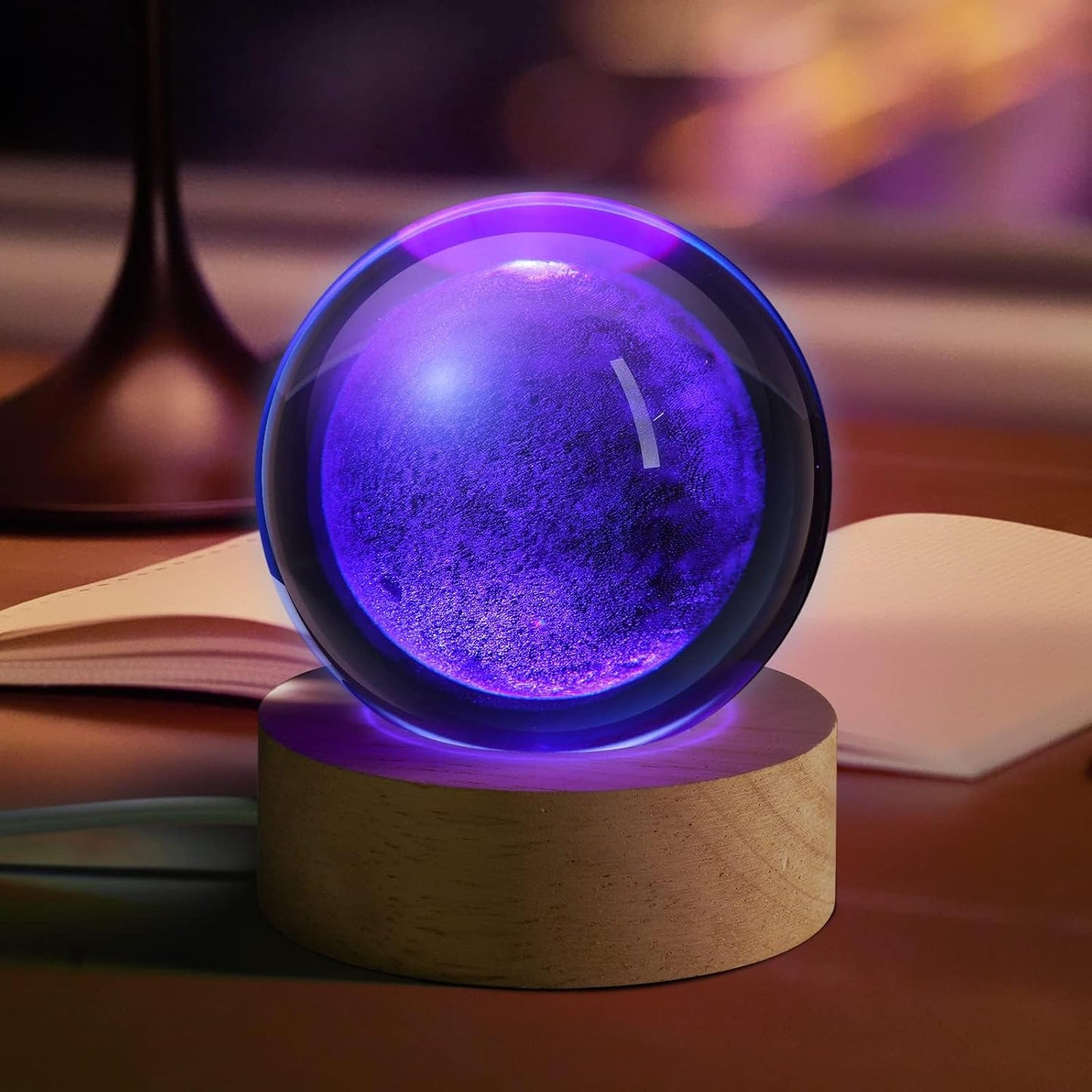 3D Galaxy Crystal Ball Night Light