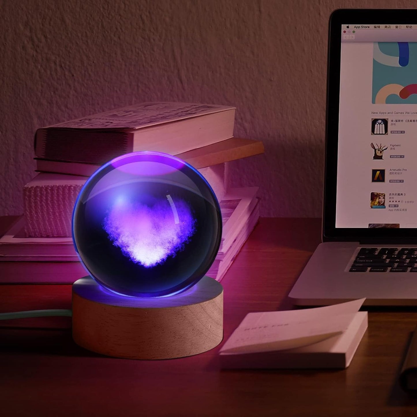 3D Galaxy Crystal Ball Night Light